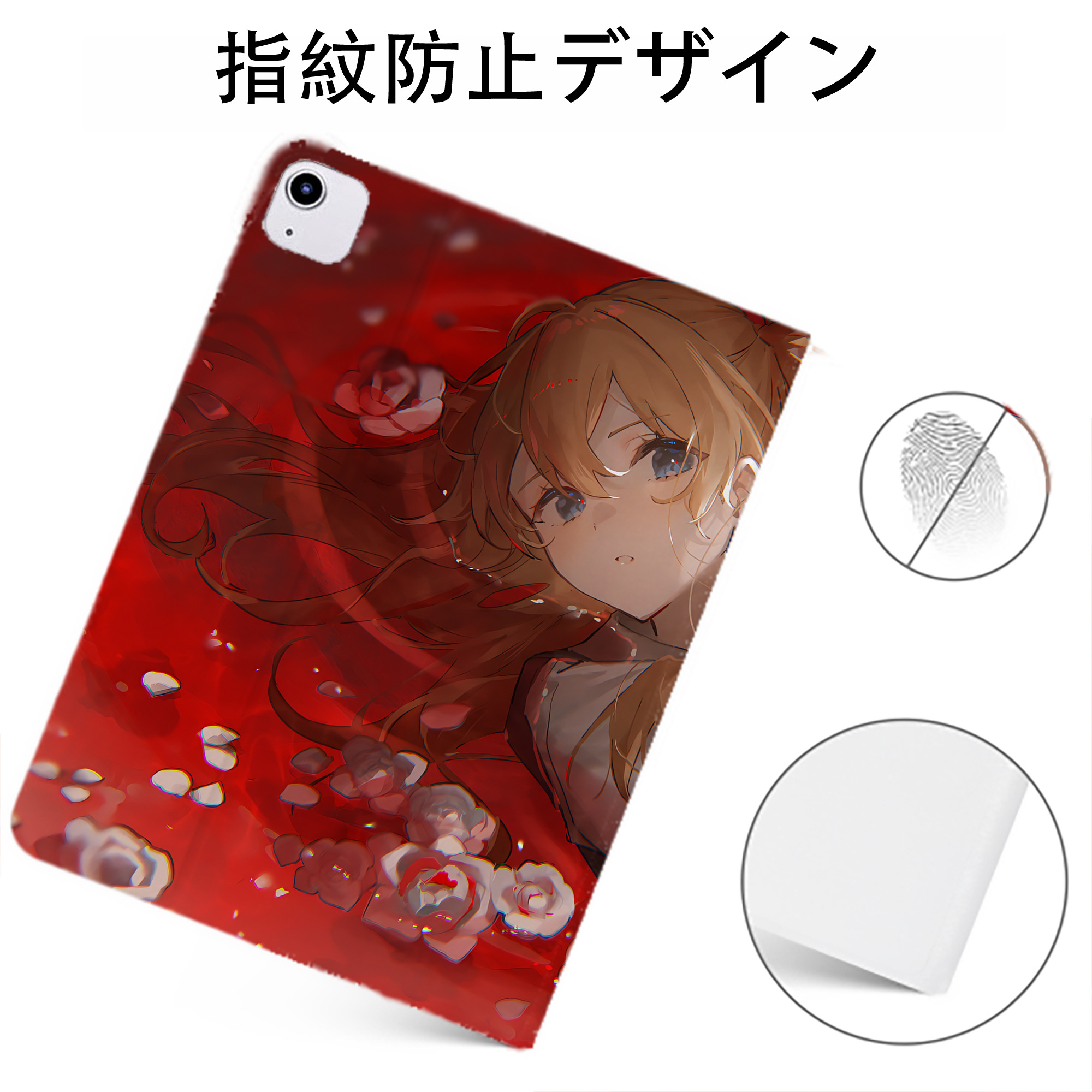 （画像用） EVA 新世紀エヴァンゲリオン IPadケース ペンホルダー付き ブックスタイルデザイン